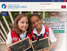 Tablet Screenshot of americanheritagegirls.org